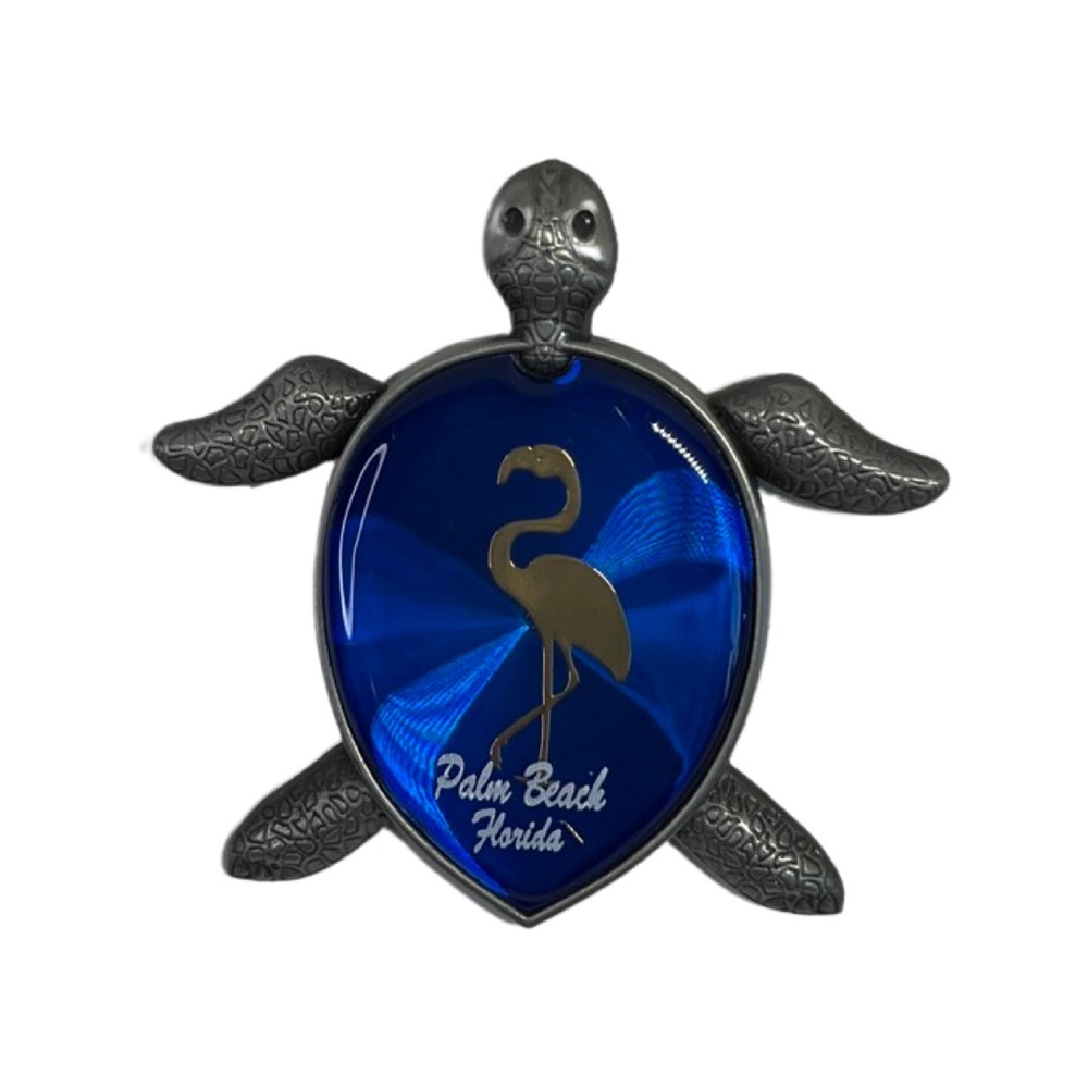 Decorative magnet tortoise metal/enamel Palm Beach Fl